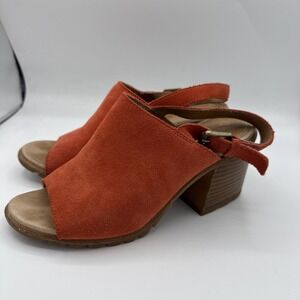 SOREL Nadia Slingback Red Leather Women Shoes Sz. 8 EU 39